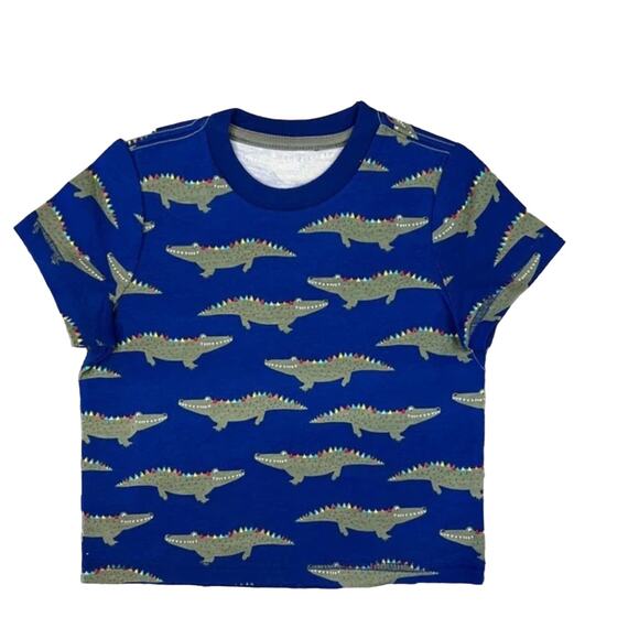 NWT Gymboree Boys Royal Blue W/Alligator Rainbow Print Top - SIZE 12-18 Months - Picture 1 of 6